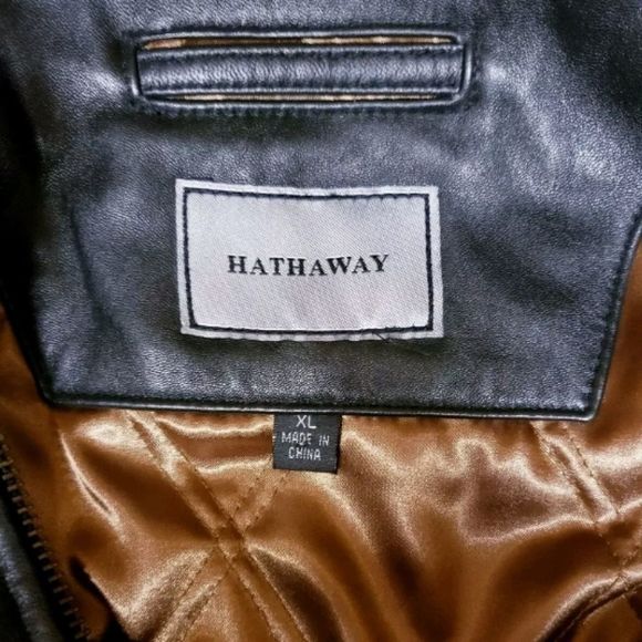 Hathaway Black Genuine Soft Lined Leather Jacket - Picture 7 of 7